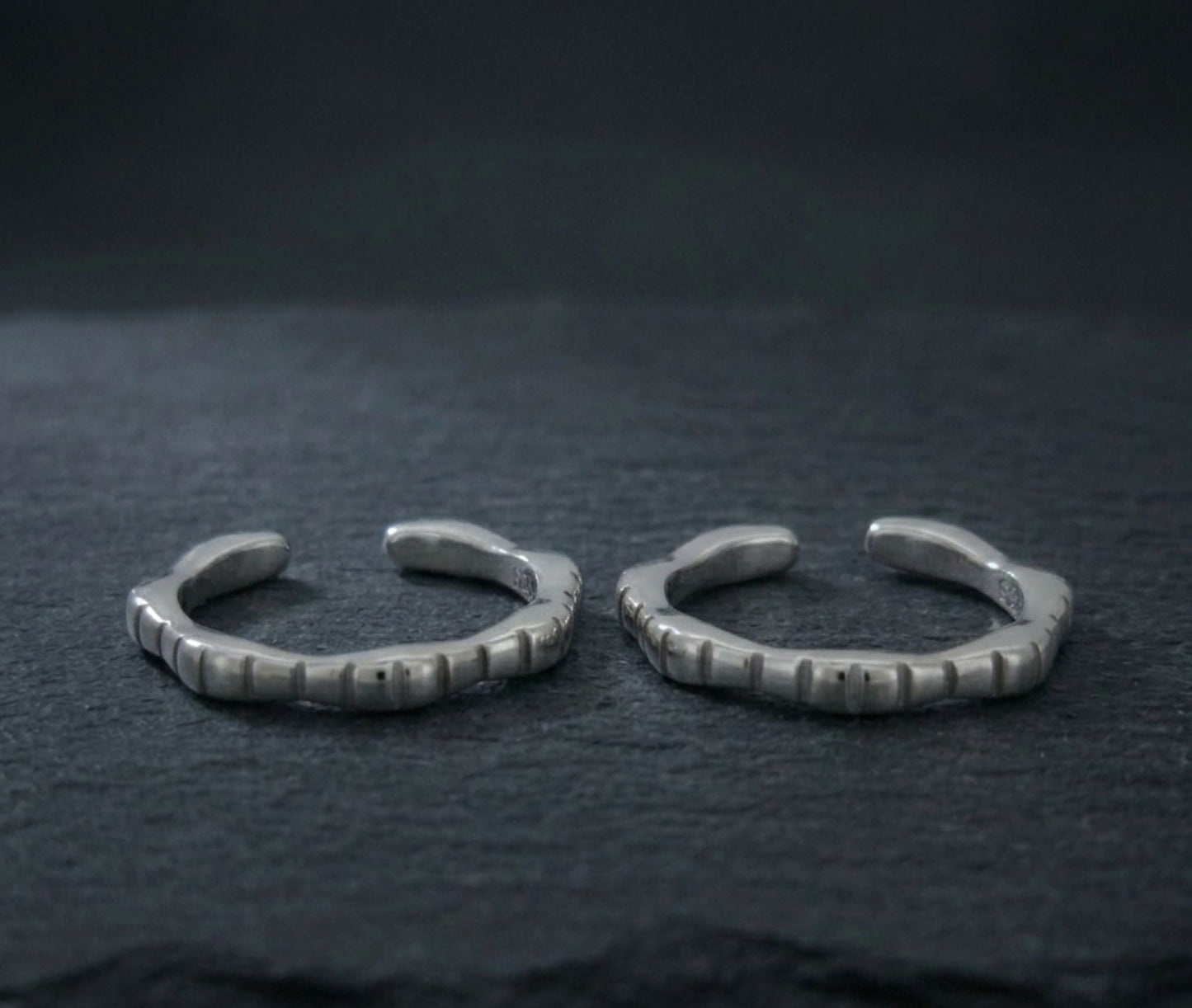 925 Sterling Silver Textured Toe Ring
