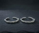 925 Sterling Silver Textured Toe Ring