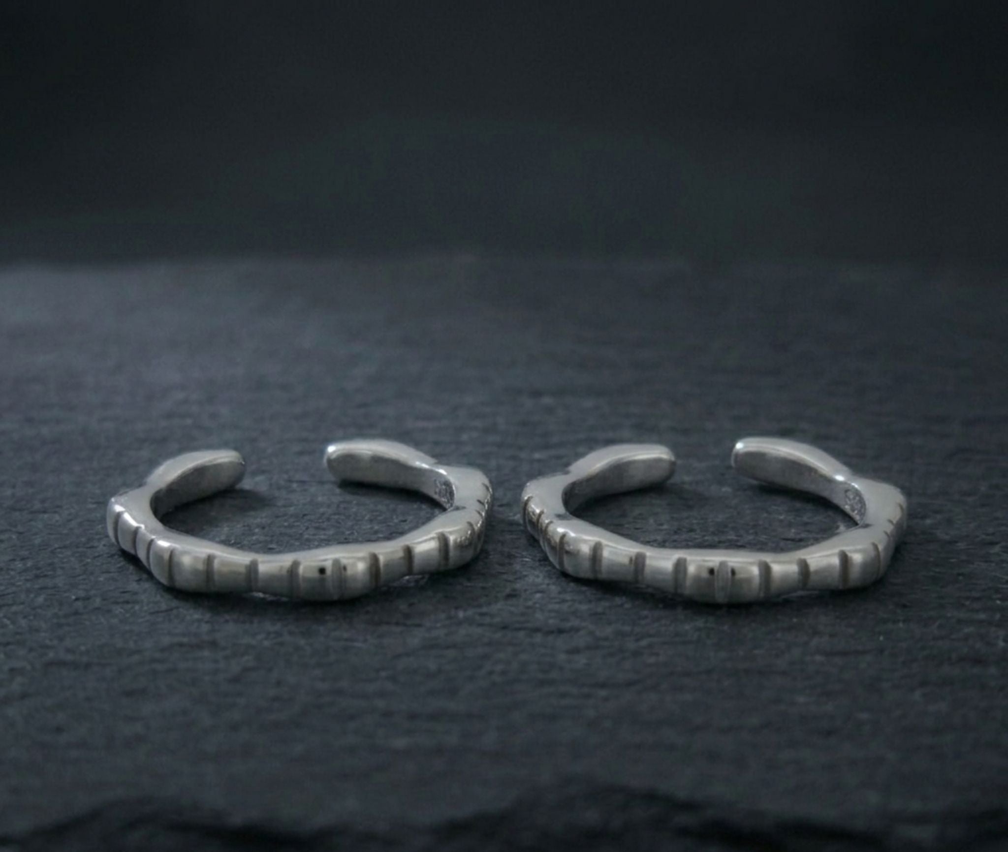 925 Sterling Silver Textured Toe Ring