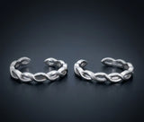 925 Sterling Silver Twisted / Braided Toe Ring