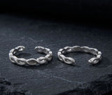 925 Sterling Silver Twisted / Braided Toe Ring