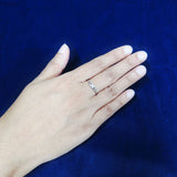 925 Sterling Silver X Ring With Cubic Zirconia