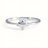 925 Sterling Silver Celestial Star Ring with Cubic Zirconia