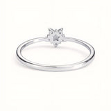 925 Sterling Silver Celestial Star Ring with Cubic Zirconia