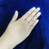 925 Sterling Silver Celestial Star Ring with Cubic Zirconia