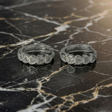 925 Sterling Silver Heart Hoop Earrings With Cubic Zirconia