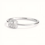 925 Sterling Silver Love Letter Envelope Ring with Cubic Zirconia