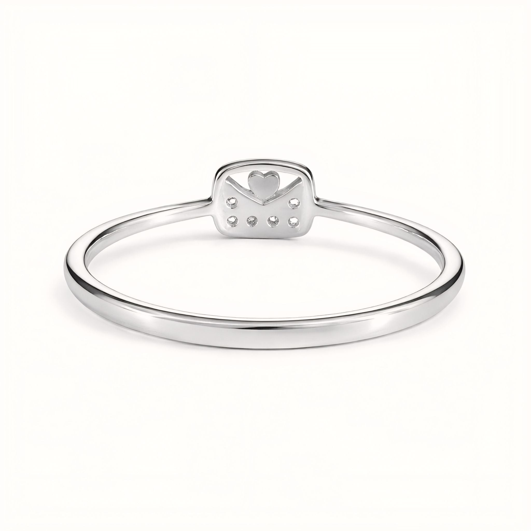 925 Sterling Silver Love Letter Envelope Ring with Cubic Zirconia