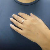 925 Sterling Silver Love Letter Envelope Ring with Cubic Zirconia