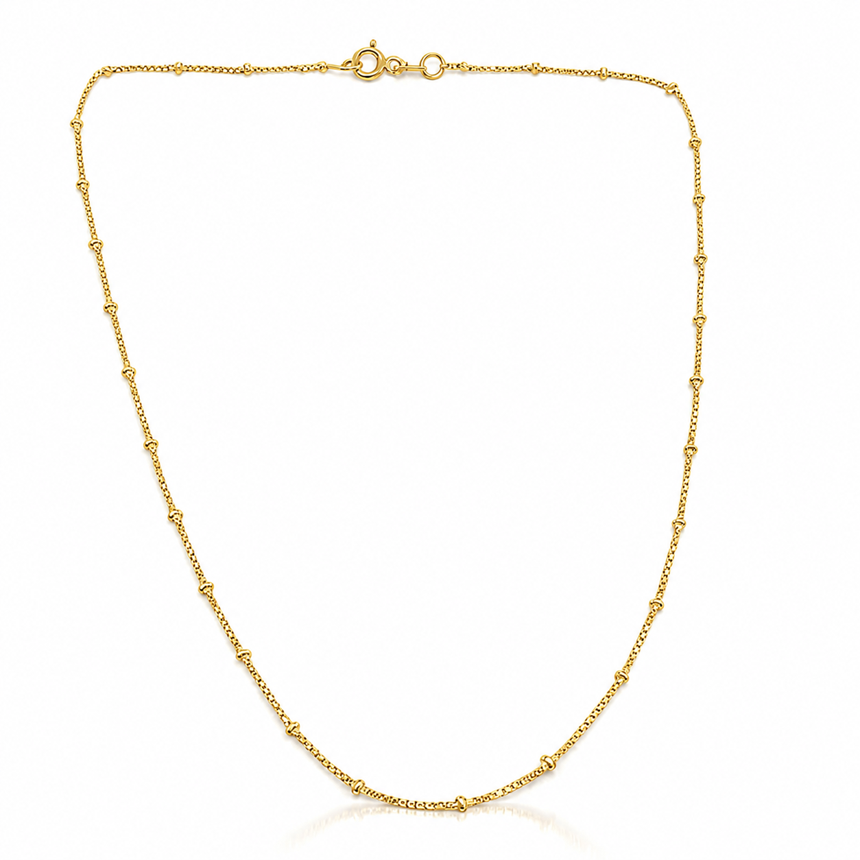 925 Sterling Silver Beaded Chain
