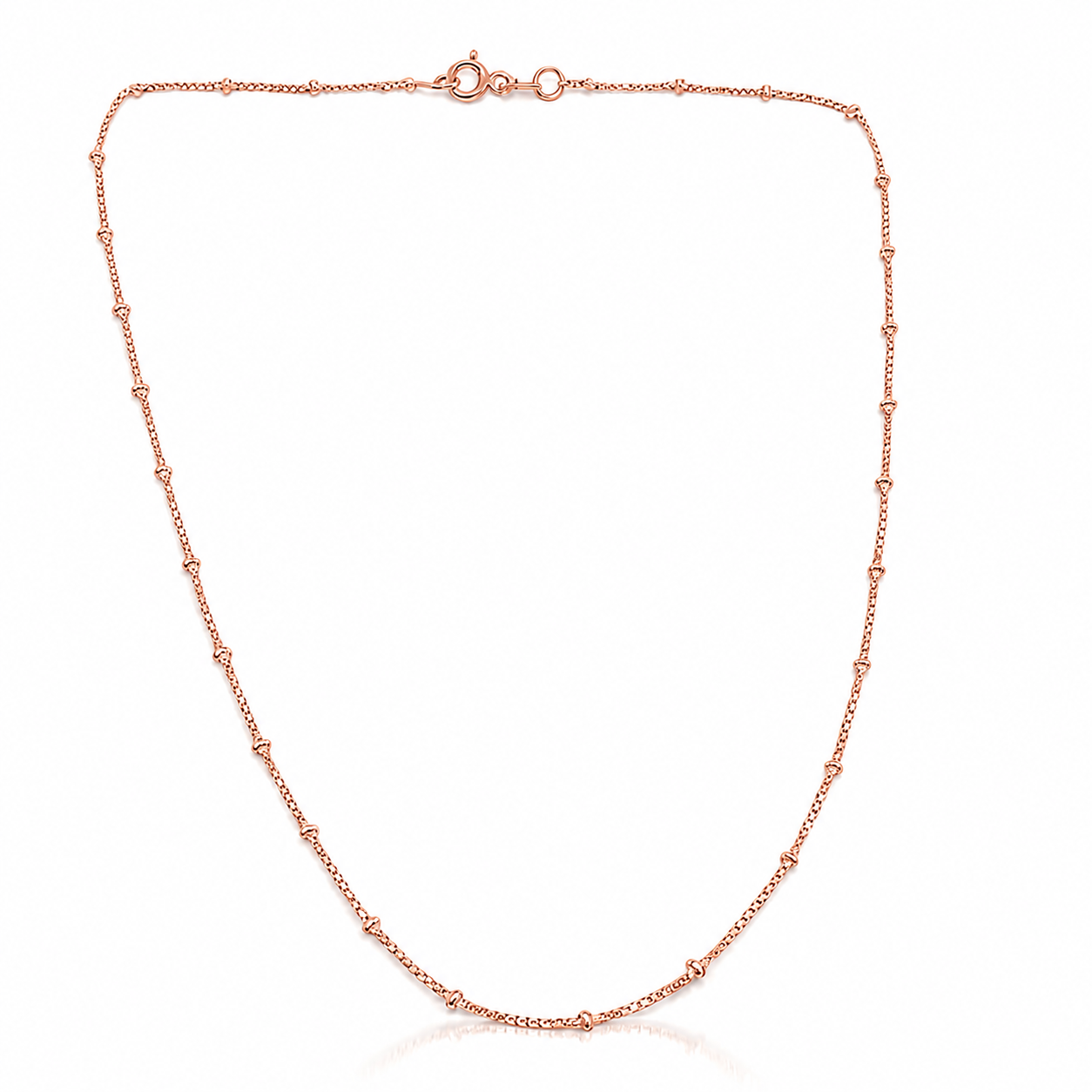 925 Sterling Silver Beaded Chain