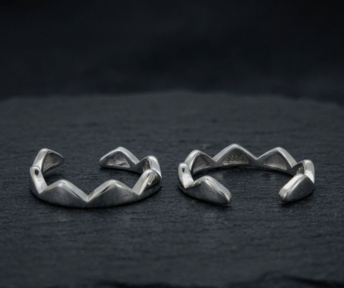 Chevron Wave Design 925 Sterling Silver Toe Ring