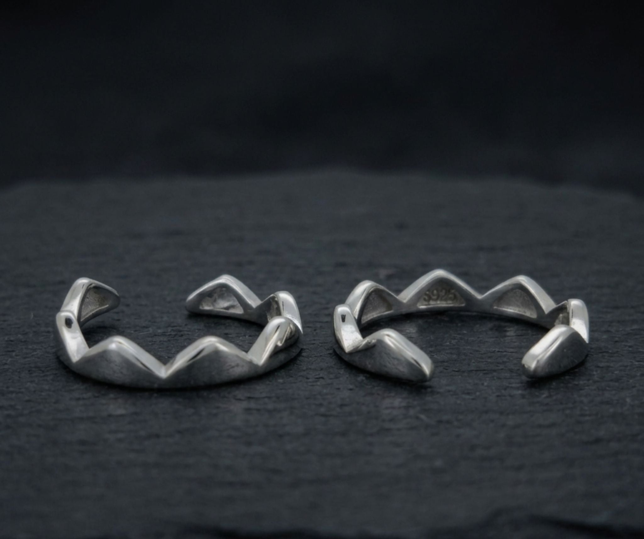 Chevron Wave Design 925 Sterling Silver Toe Ring