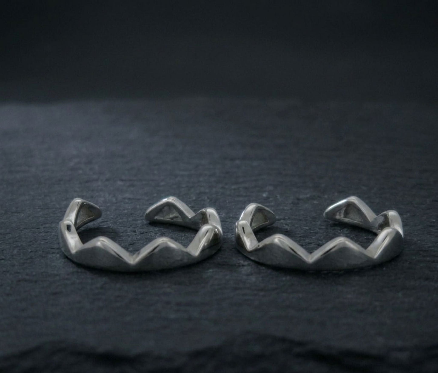 Chevron Wave Design 925 Sterling Silver Toe Ring