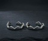 Chevron Wave Design 925 Sterling Silver Toe Ring