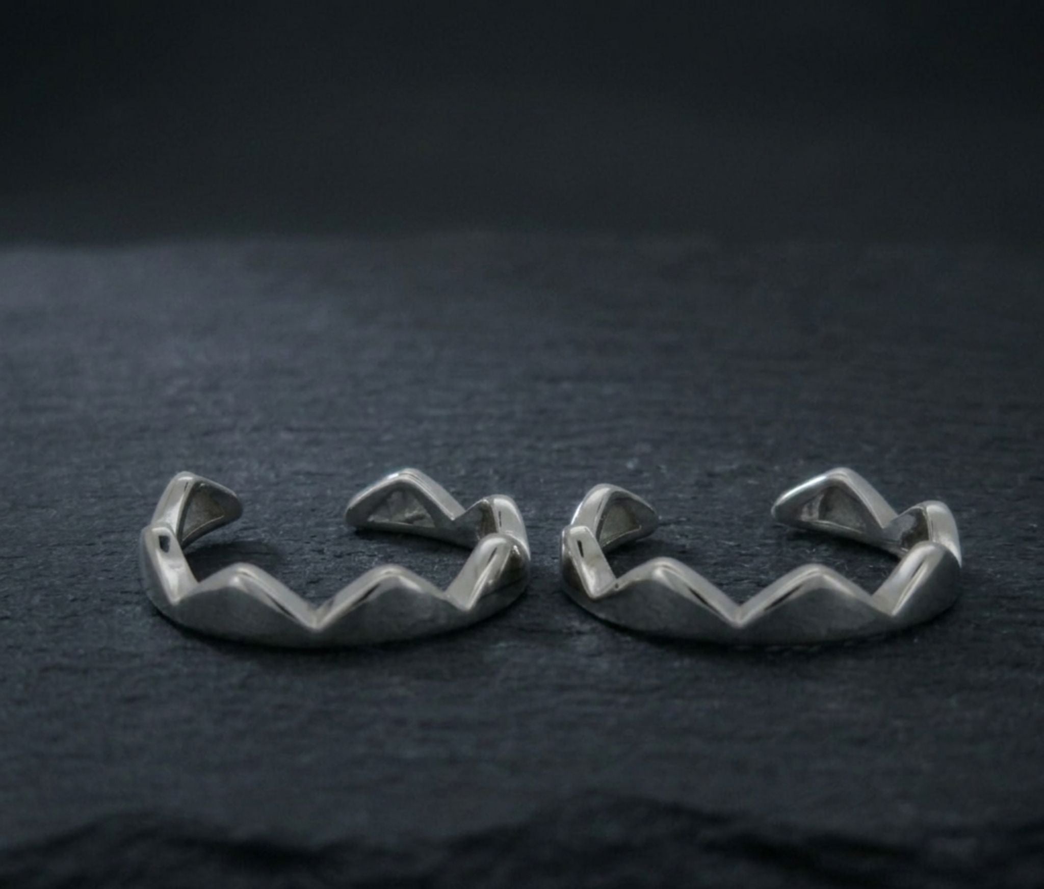 Chevron Wave Design 925 Sterling Silver Toe Ring