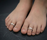 Chevron Wave Design 925 Sterling Silver Toe Ring