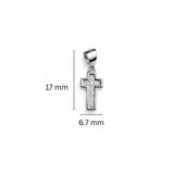 925 Sterling Silver Cross Pendant with Cubic Zirconia