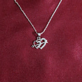 Cupid Heart Lab-Grown Diamond Pendant in 925 Sterling Silver