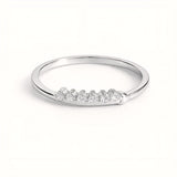 Dainty Sterling Silver Accent Ring With Cubic Zirconia