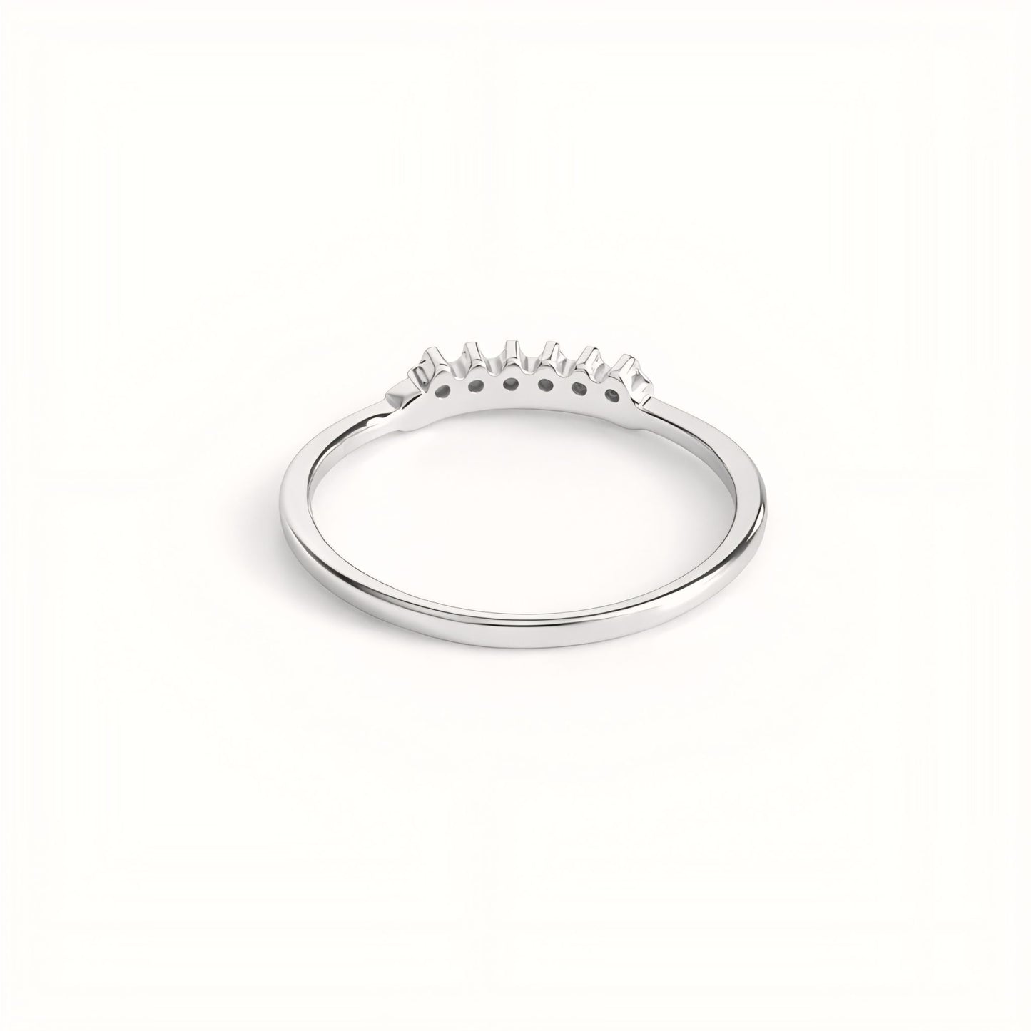 Dainty Sterling Silver Accent Ring With Cubic Zirconia