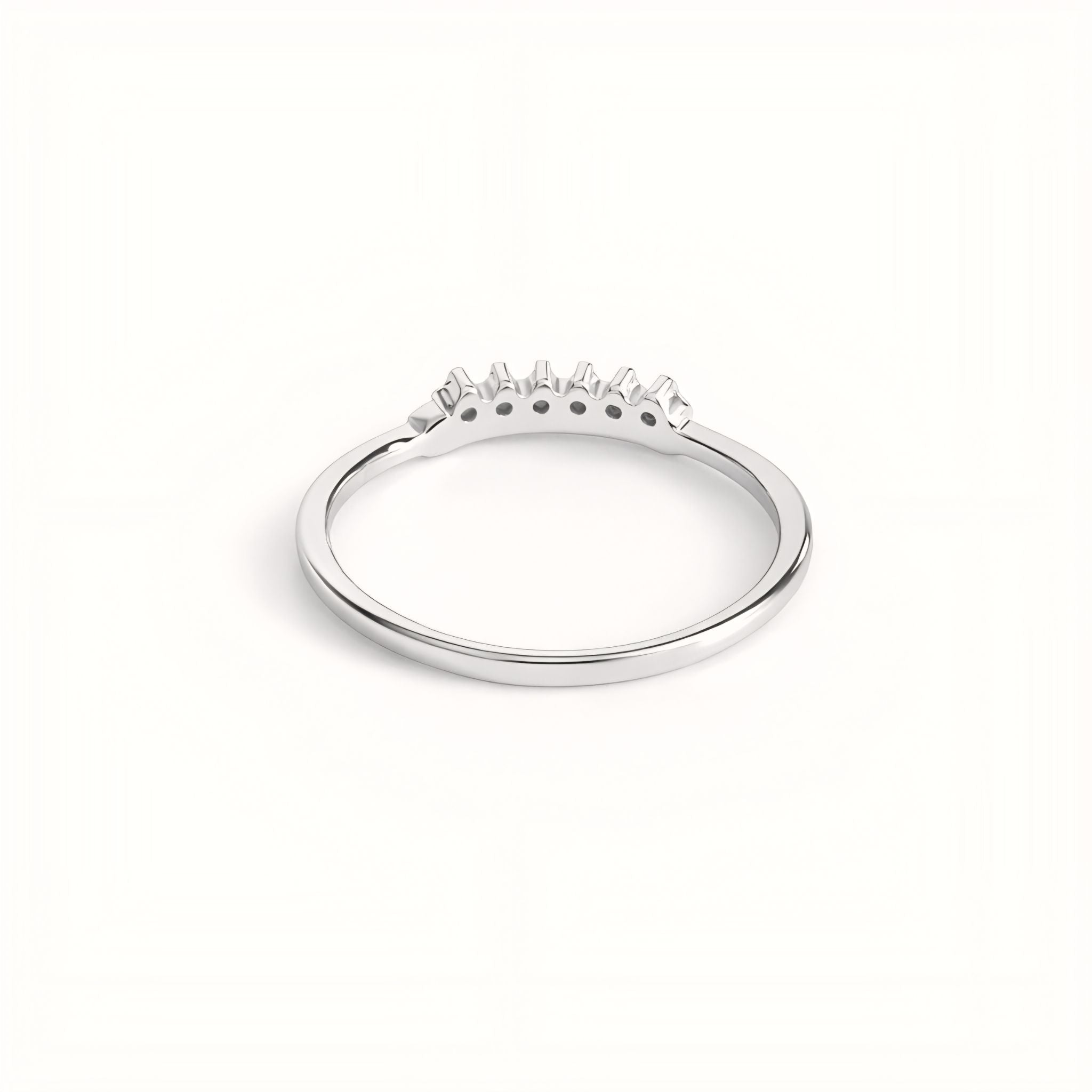 Dainty Sterling Silver Accent Ring With Cubic Zirconia