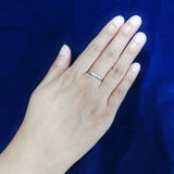 Dainty Sterling Silver Accent Ring With Cubic Zirconia