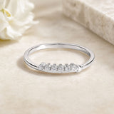 Dainty Sterling Silver Accent Ring With Cubic Zirconia