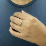 Dainty Sterling Silver Heart Promise Ring With Cubic Zirconia