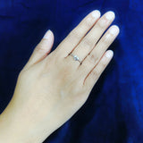 925 Sterling Silver Open Heart Crown Ring with Cubic Zirconia