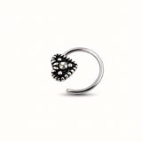 925 Sterling Silver Heart Design Nose Ring