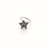 925 Sterling Silver Star Design Nose Ring
