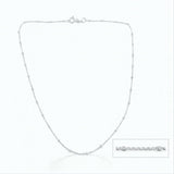 925 Sterling Silver Beaded Chain
