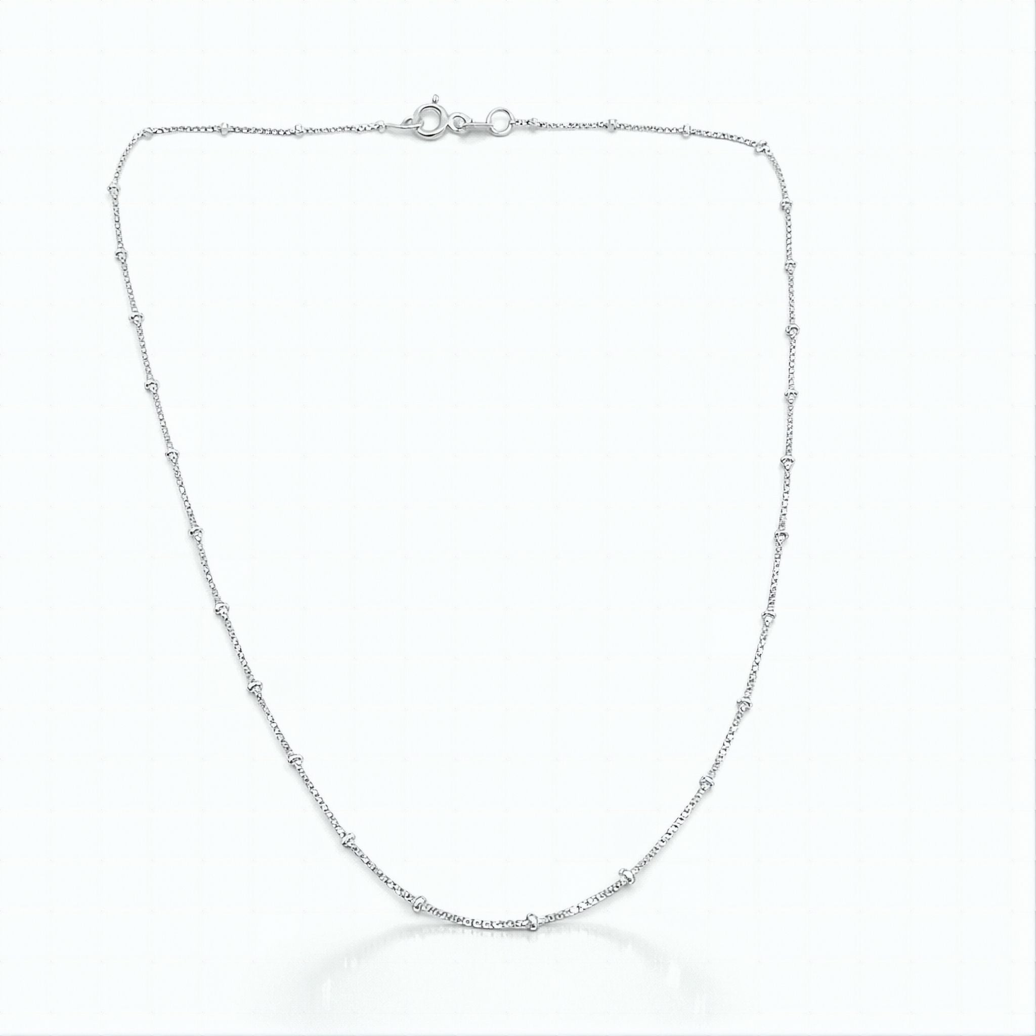 925 Sterling Silver Beaded Chain