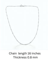 925 Sterling Silver Beaded Chain