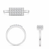 Elegant Lab Grown Diamond Cluster Ring in 925 Sterling Silver