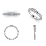 Elegant Lab Grown Diamond Designer Ring in 925 Sterling Silver