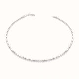 925 Sterling Silver Anklet with Polished Beads