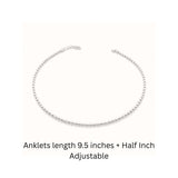 925 Sterling Silver Anklet with Polished Beads