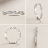 Elegant Twisted Pavé Lab-Grown Diamond Ring in 925 Sterling Silver