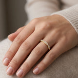 Elegant Twisted Pavé Lab-Grown Diamond Ring in 925 Sterling Silver