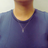 925 Sterling Silver Initial T Necklace With Cubic Zirconia