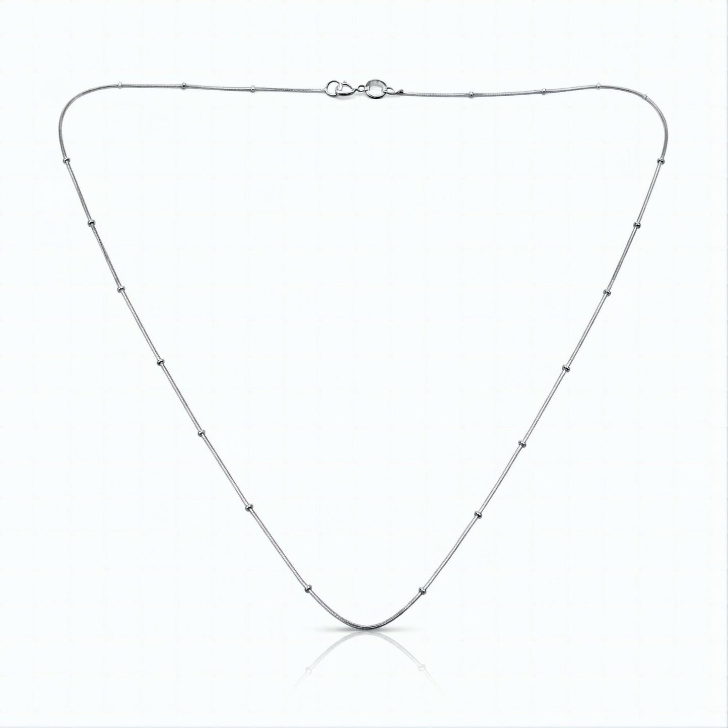 925 Sterling Silver Beaded Chain