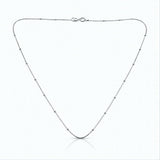 925 Sterling Silver Beaded Chain