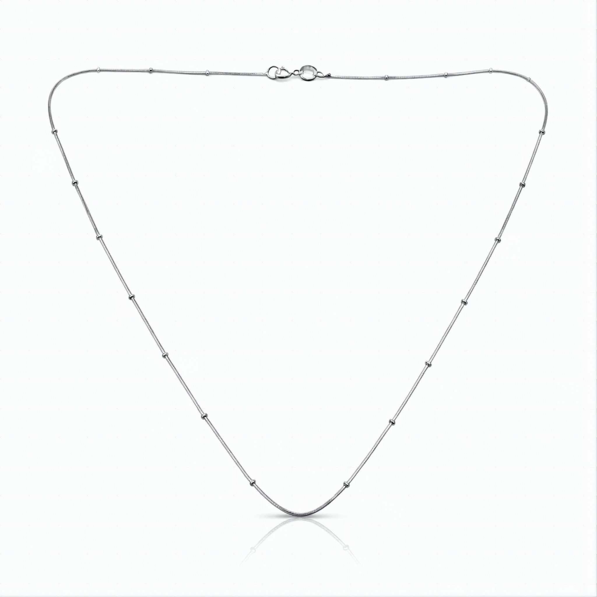 925 Sterling Silver Beaded Chain
