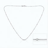 925 Sterling Silver Beaded Chain