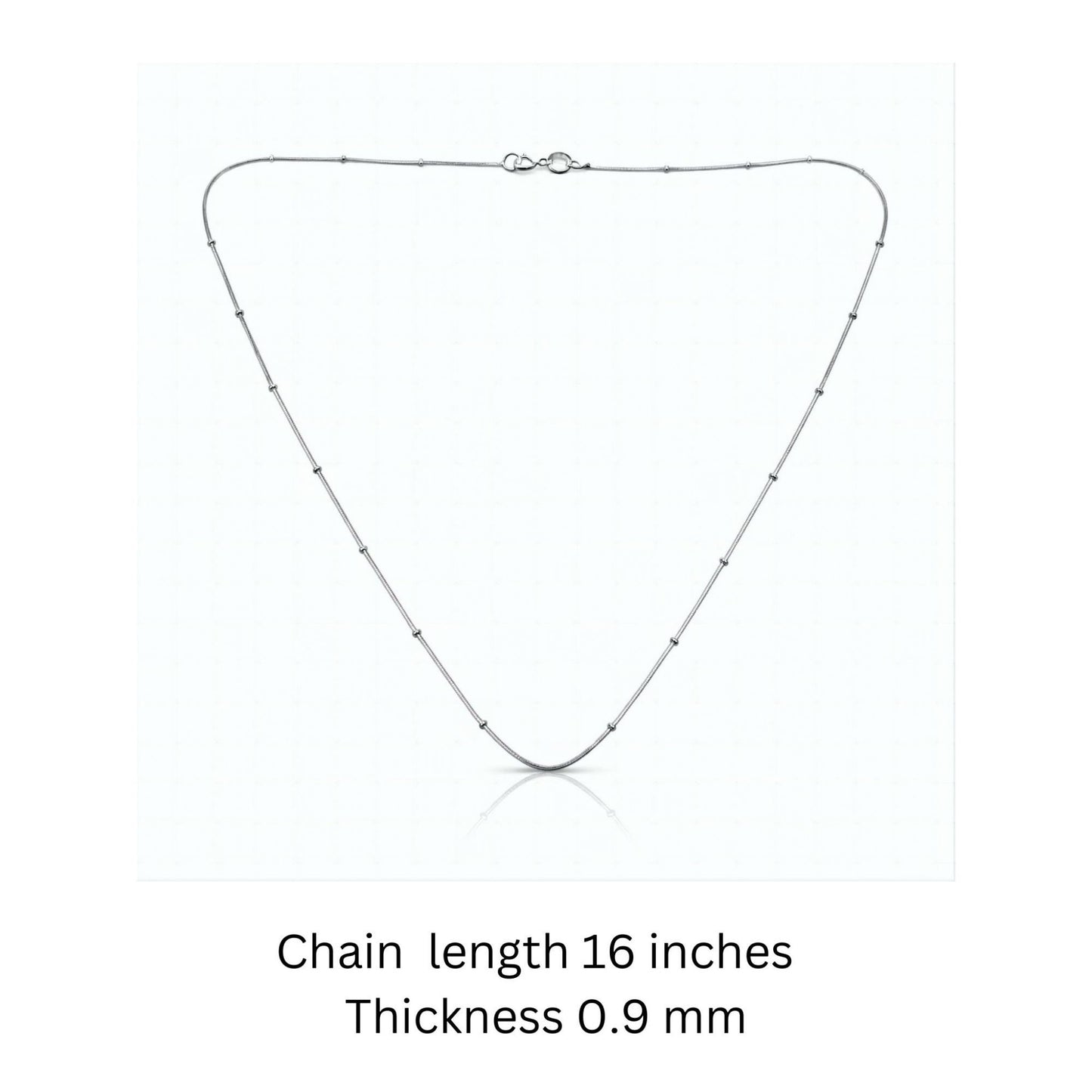 925 Sterling Silver Beaded Chain