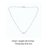 925 Sterling Silver Beaded Chain