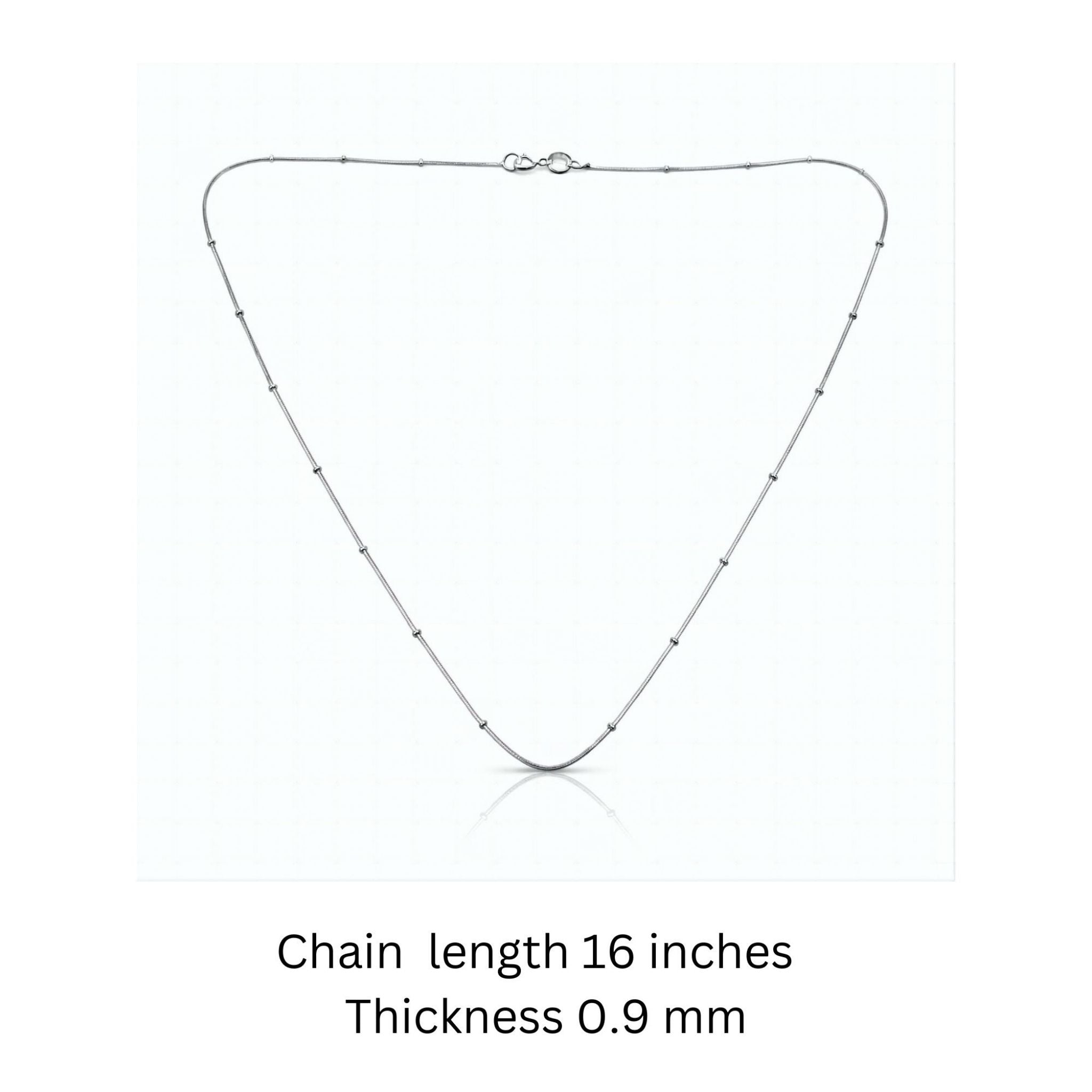 925 Sterling Silver Beaded Chain