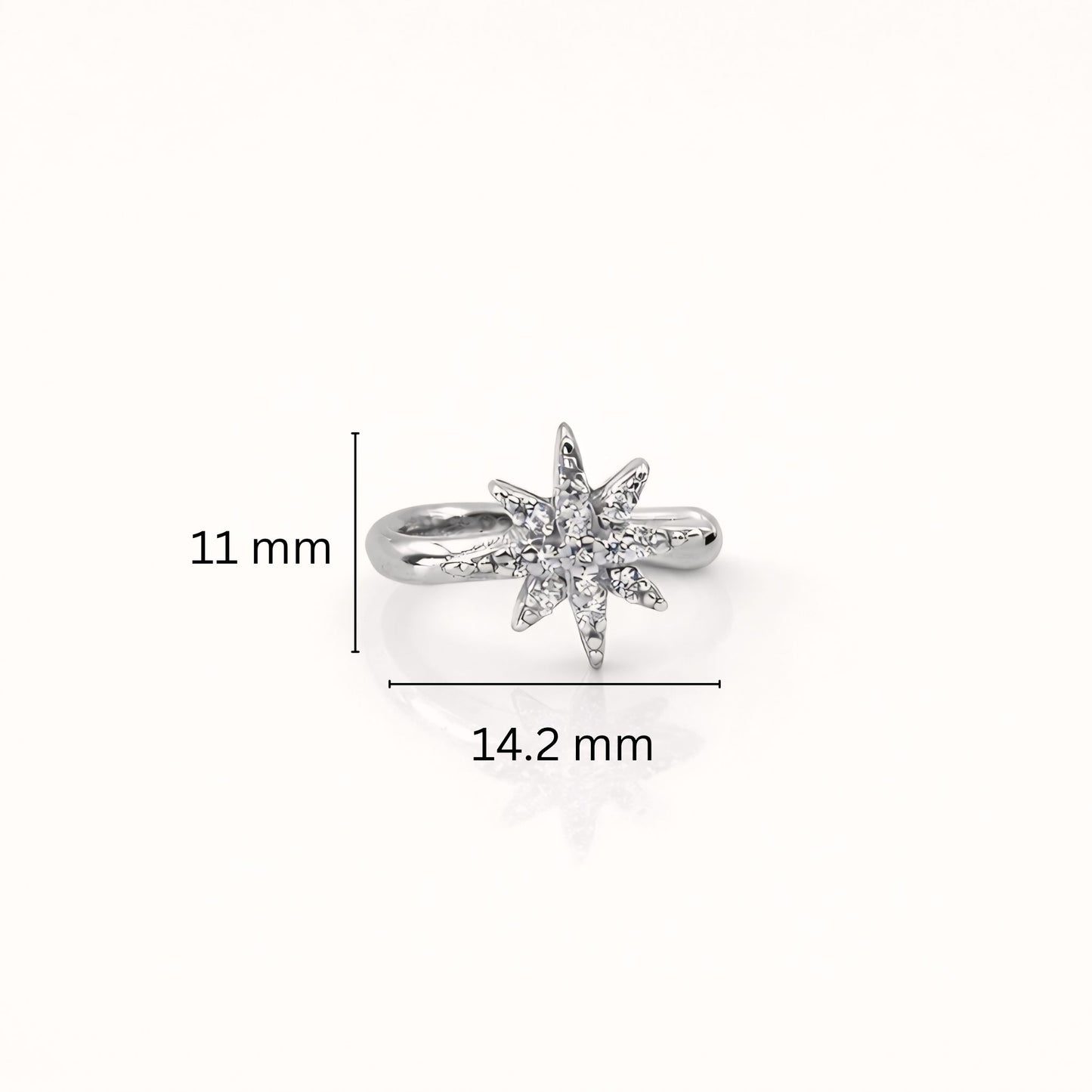 925 Sterling Silver Celestial Star Clip-On Nose Pin